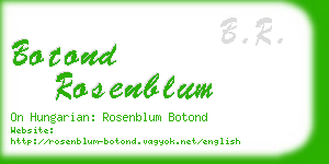 botond rosenblum business card